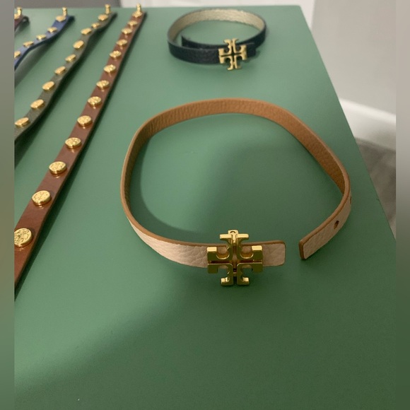 Authentic Tory Burch leather studded wrap bracelets (bundle of 9). - Picture 3 of 4